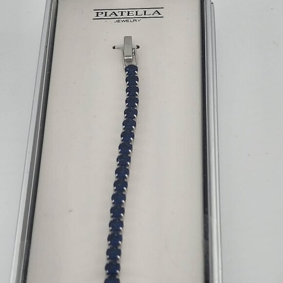 Brand New Gold Plated Blue Gemstone Bracelet - Picture 7 of 9